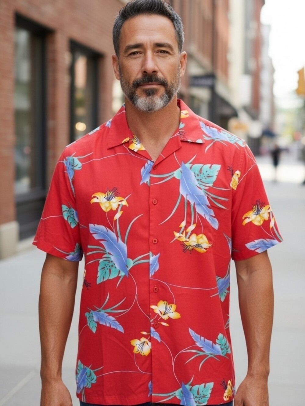VINTAGE Styled In California Shirt Mens Size 2XL 60s 70s Button Up Hawaiian USA